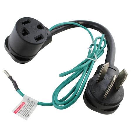 Ac Works Plug Adapter, STW, 14-30R, 10-50P, 1.5 ft., Black S10501430-018
